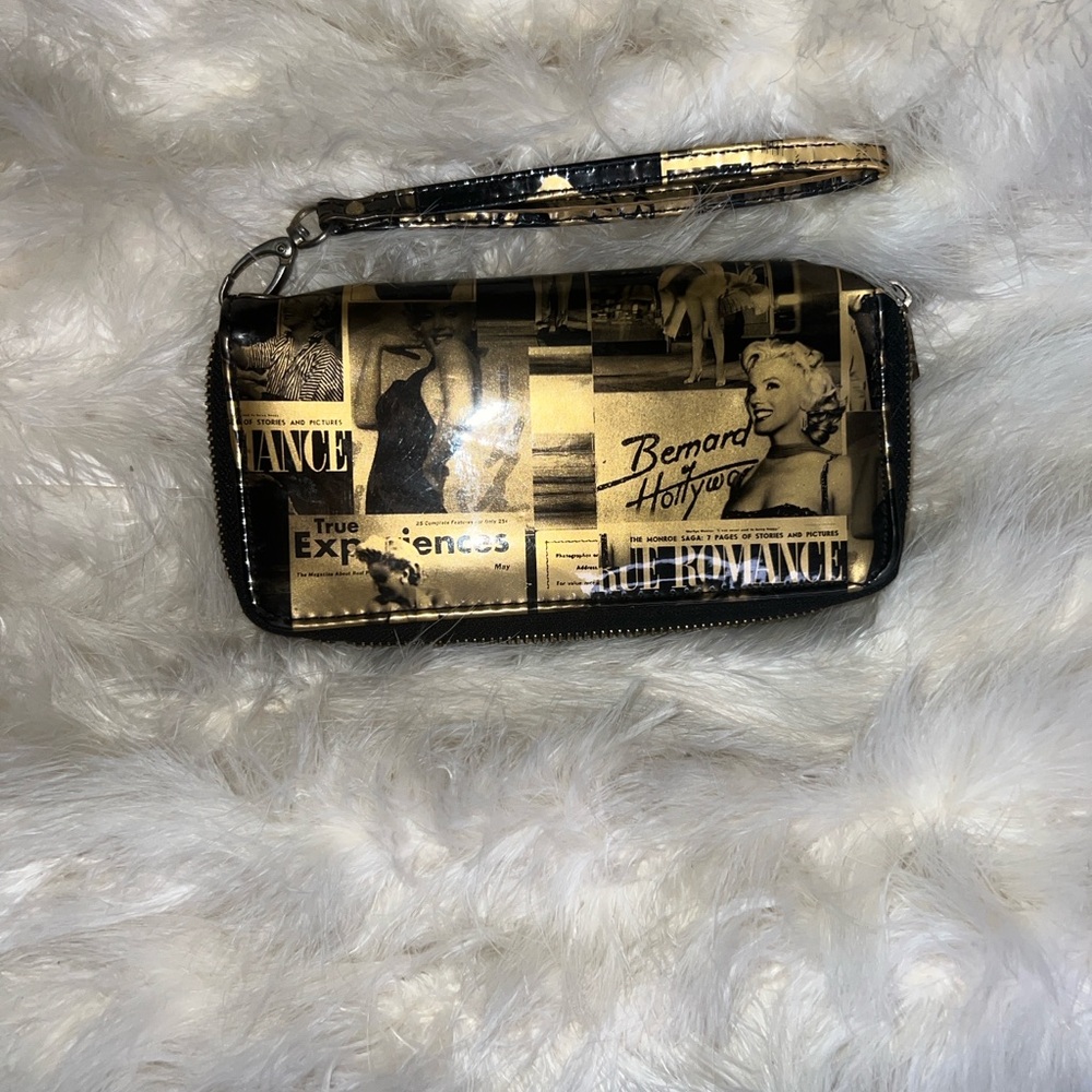 Marilyn Monroe Vintage Hollywood Photo Print Wristlet Clutch Wallet Phone Case